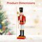 32.5" Large Metal Christmas Nutcracker with Hidden Storage Holiday Decoration for Home or Porch